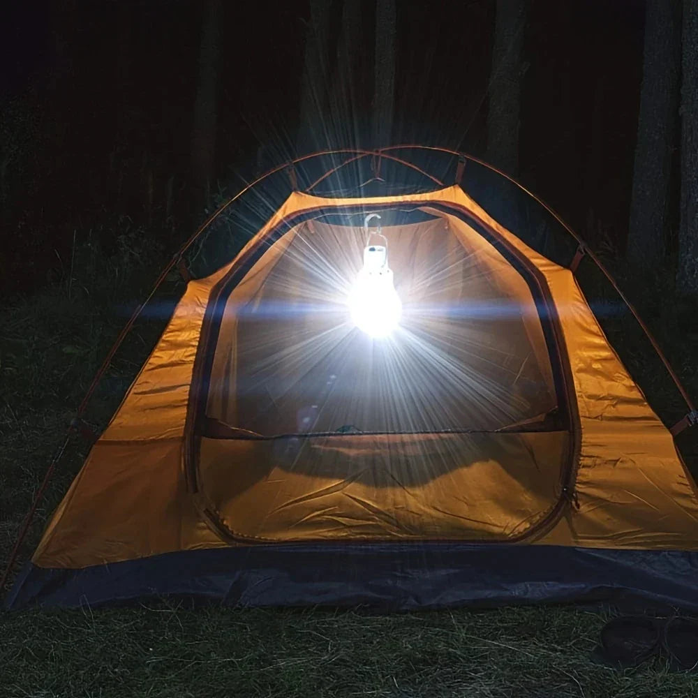 Ampoule solaire puissante LED avec panneau solaire, usage intérieur et extérieur à faible consommation