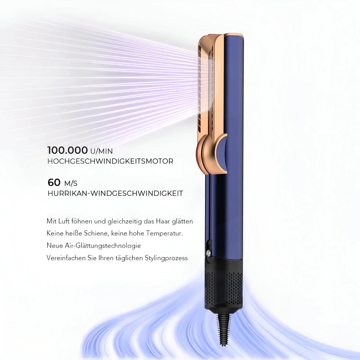 Airstrait 2-in-1 Haarglätter – Air Straight Hair Styler 5 in 1 für Glätten und Stylen in einem Schritt