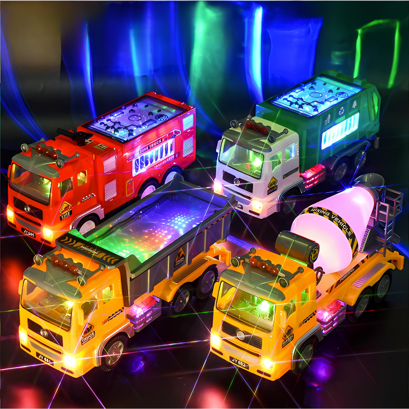 Babykindwelt LöschMobil Feuerwehrfahrzeug – 4D LED Feuerwehrauto mit Sound für Kinder 1–5 Jahre