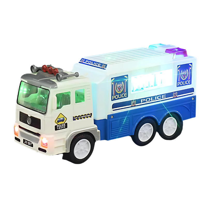 Babykindwelt LöschMobil Feuerwehrfahrzeug – 4D LED Feuerwehrauto mit Sound für Kinder 1–5 Jahre