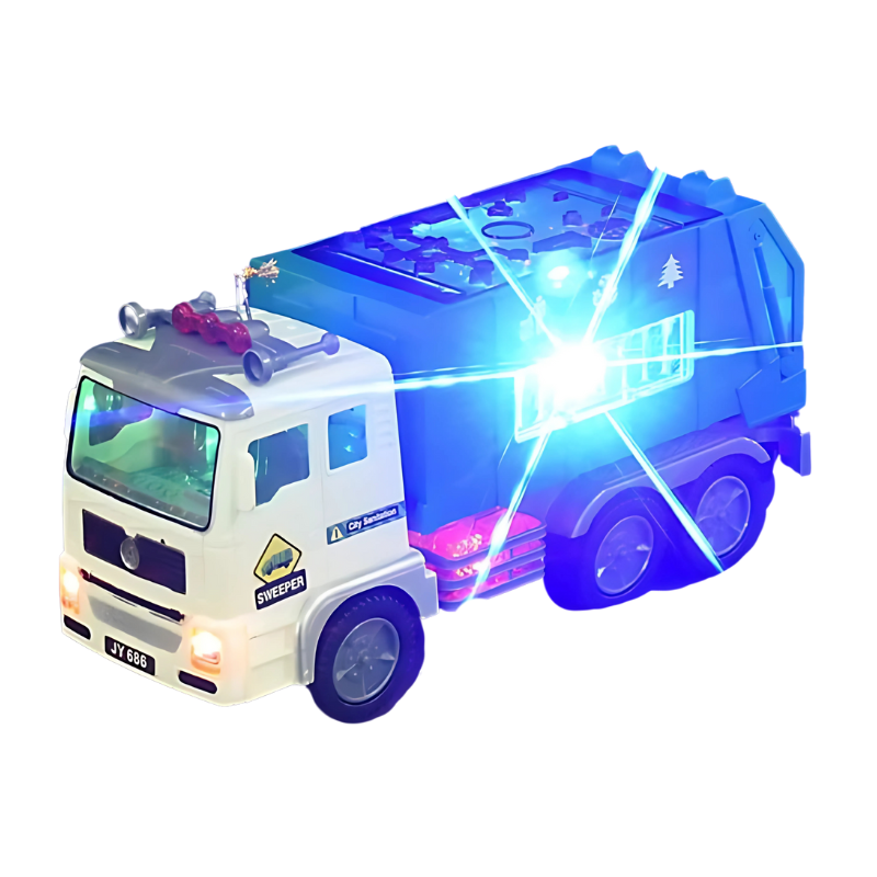 Babykindwelt LöschMobil Feuerwehrfahrzeug – 4D LED Feuerwehrauto mit Sound für Kinder 1–5 Jahre