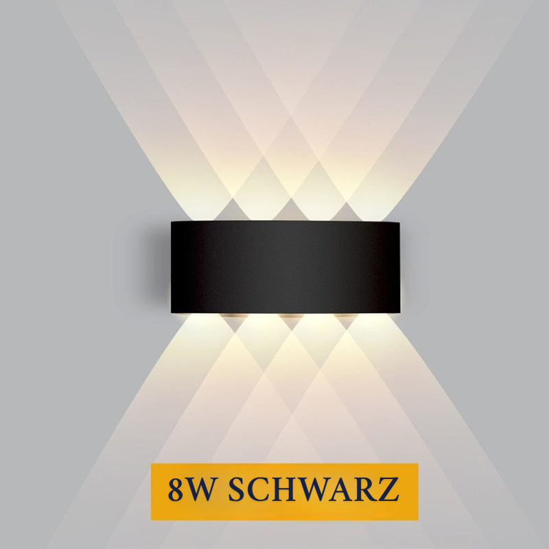 Außenwandleuchten LED – wasserdichte Up Down Wandleuchte aus Aluminium, energieeffizienter Wandstrahler