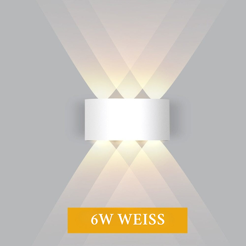 Außenwandleuchten LED – wasserdichte Up Down Wandleuchte aus Aluminium, energieeffizienter Wandstrahler