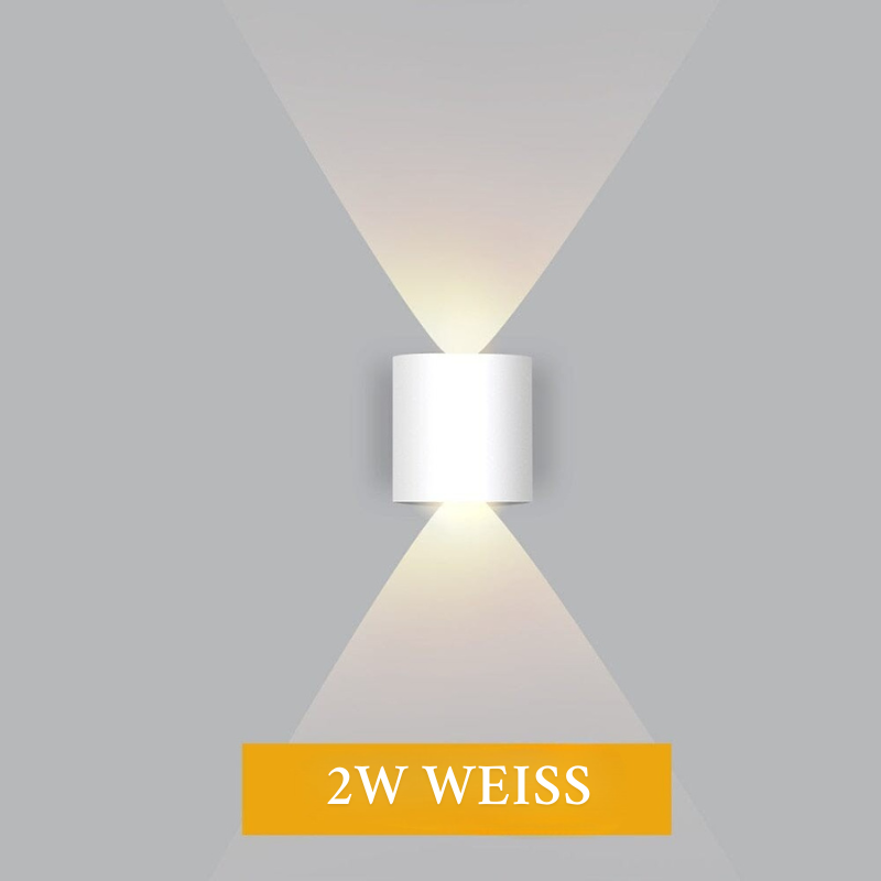 Außenwandleuchten LED – wasserdichte Up Down Wandleuchte aus Aluminium, energieeffizienter Wandstrahler