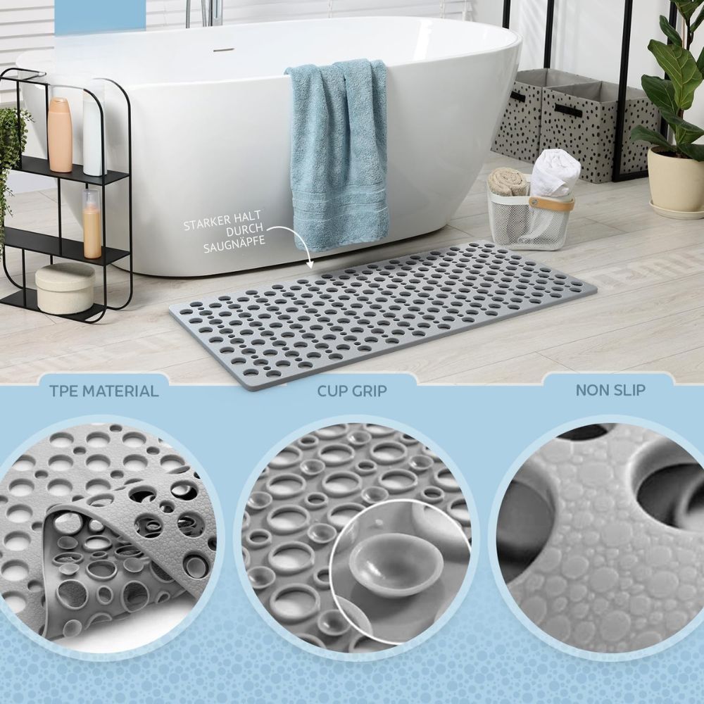 Anti-Rutschmatte für Dusche – hygienische Duschmatte rutschfest, sicher und komfortabel fürs Badezimmer