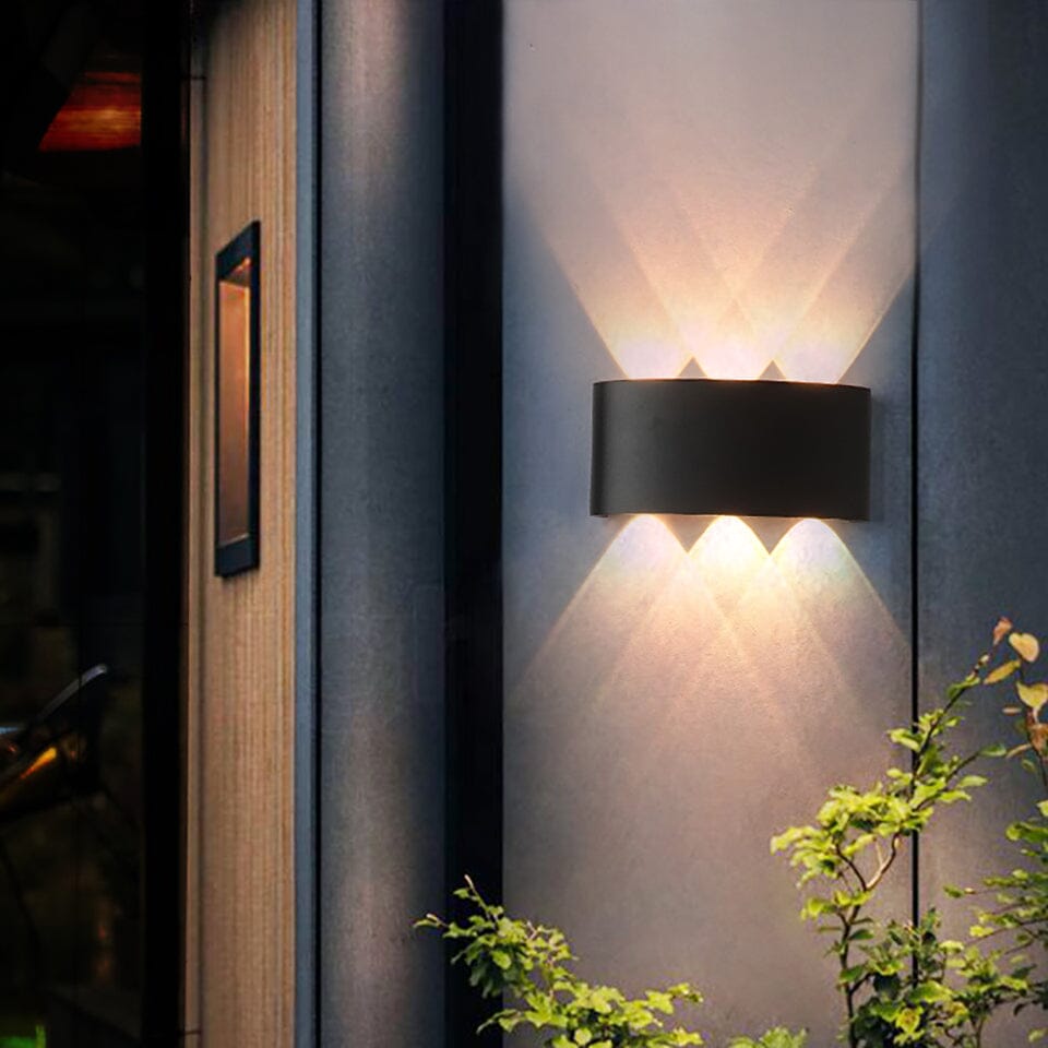 Außenwandleuchten LED – wasserdichte Up Down Wandleuchte aus Aluminium, energieeffizienter Wandstrahler