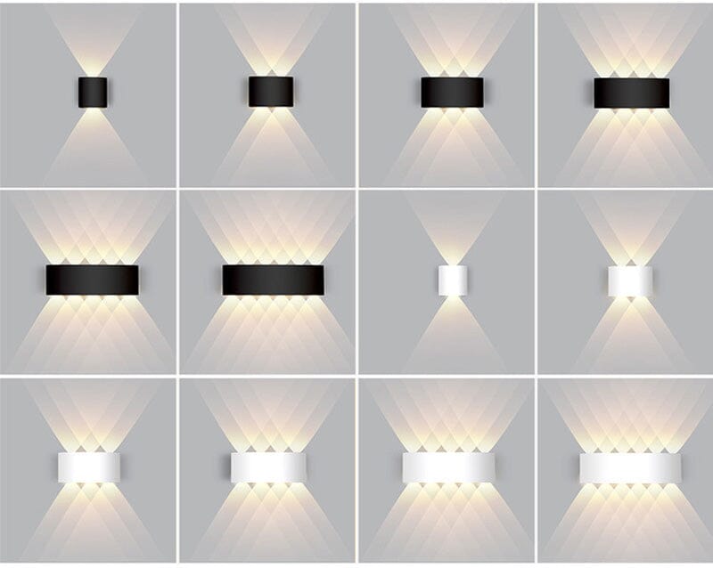 Außenwandleuchten LED – wasserdichte Up Down Wandleuchte aus Aluminium, energieeffizienter Wandstrahler