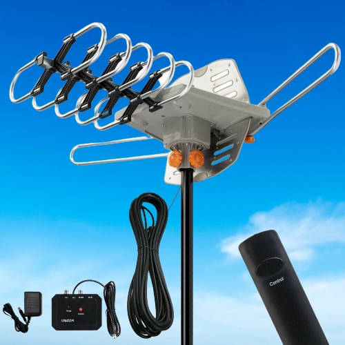 990 Meilen HD-TV-Außenantenne | Dualband, 360°-Empfang und einfache Installation für Home Entertainment