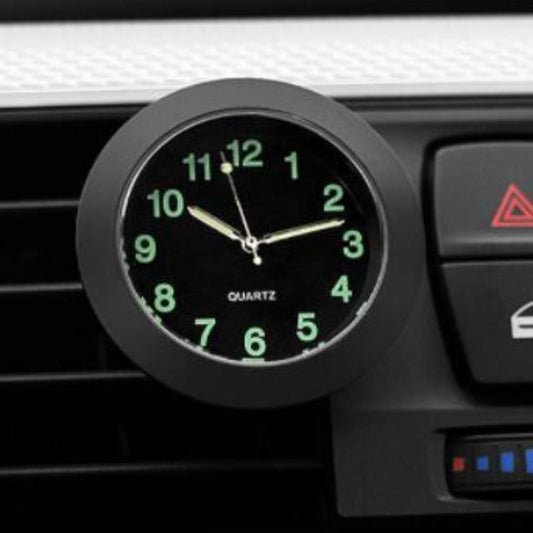 Auto Mini Analog-Uhr für Auto – selbstklebende Autouhr mit Beleuchtung und stylischem Design