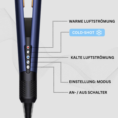 Airstrait 2-in-1 Haarglätter – Air Straight Hair Styler 5 in 1 für Glätten und Stylen in einem Schritt
