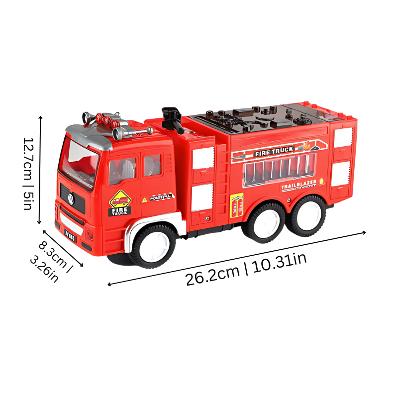 Babykindwelt LöschMobil Feuerwehrfahrzeug – 4D LED Feuerwehrauto mit Sound für Kinder 1–5 Jahre