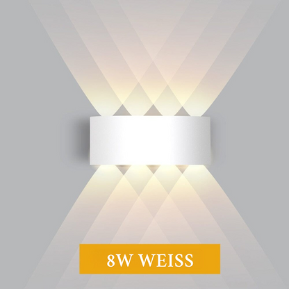 Außenwandleuchten LED – wasserdichte Up Down Wandleuchte aus Aluminium, energieeffizienter Wandstrahler
