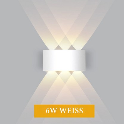Außenwandleuchten LED – wasserdichte Up Down Wandleuchte aus Aluminium, energieeffizienter Wandstrahler