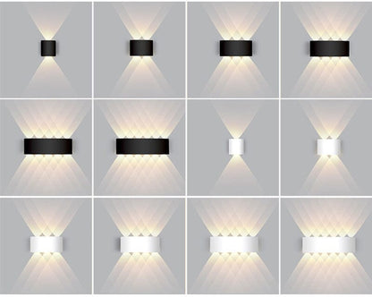 Außenwandleuchten LED – wasserdichte Up Down Wandleuchte aus Aluminium, energieeffizienter Wandstrahler