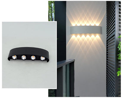 Außenwandleuchten LED – wasserdichte Up Down Wandleuchte aus Aluminium, energieeffizienter Wandstrahler